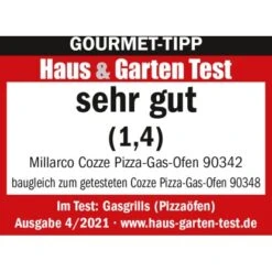 Cozze Gas Pizzaofen 13" Mit Pizzastein Schwarz-Grau -Grill und Flamme 08614903421 11025100 AI 03