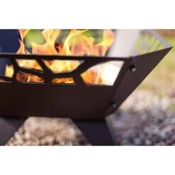 Dobar Design-Feuerschale Viereckig -Grill und Flamme 157987 4637 6