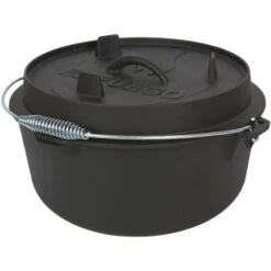 El Fuego Dutch-Oven Gusseisen 7,2 L Deckel 1,8 L Schwarz -Grill und Flamme 194126 2240 S 10