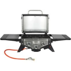 El Fuego Tischgasgrill Smoker Medison 2 Brenner Silber 13 El Fuego Tischgasgrill Smoker Medison 2 Brenner Silber -Grill und Flamme 27873 2240 medisonsilber 3
