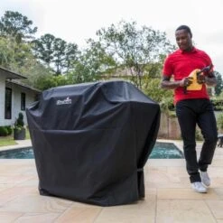 Char-Broil Grillabdeckung Für 3- Und 4-Brenner-Gasgrills Schwarz -Grill und Flamme 2835080 6