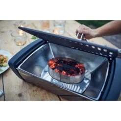 Enders®Holzkohle-Tischgrill Aurora Mirror Copper Raucharm Mit LED-Ambientelich -Grill und Flamme 284194 3795 7 1