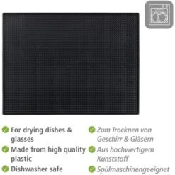 Wenko Abtropfmatte Maxi 40 Cm X 30 Cm Black Outdoor Kitchen Schwarz 11 Wenko Abtropfmatte Maxi 40 Cm X 30 Cm Black Outdoor Kitchen Schwarz -Grill und Flamme 4008838357705 1068 04