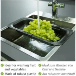 Wenko Spülbeckensieb Sivo Ausziehbar Schwarz 15 Wenko Spülbeckensieb Sivo Ausziehbar Schwarz -Grill und Flamme 4008838364307 1068 03