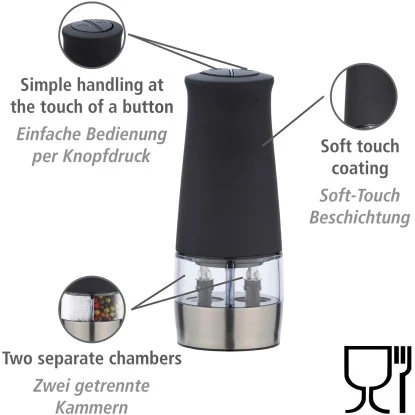 Wenko Elektrische Mühle 2 In 1 Black Outdoor Kitchen Schwarz 2 Wenko Elektrische Mühle 2 In 1 Black Outdoor Kitchen Schwarz – Bild 2