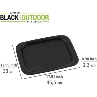 Wenko Anti-Rutsch Serviertablett XL Black Outdoor Kitchen Schwarz 3 Wenko Anti-Rutsch Serviertablett XL Black Outdoor Kitchen Schwarz – Bild 3