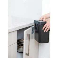 Wenko Abfallsammler Mit Griff Tago Black Outdoor Kitchen 5 L -Grill und Flamme 4008838383353 1068 07