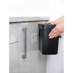 Wenko Abfallsammler Mit Griff Tago Black Outdoor Kitchen 5 L -Grill und Flamme 4008838383353 1068 08