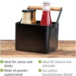 Wenko Utensilienkorb Baco Black Outdoor Kitchen Schwarz -Grill und Flamme 4008838383766 1068 03
