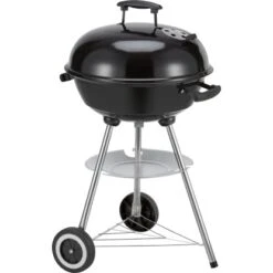 Holzkohle-Kugelgrill 85 Cm X 55 Cm X 52 Cm Schwarz