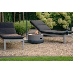 Dobar Outdoor-Feuerschale Mit Gasflamme Calido Ø 60 Cm Grau -Grill und Flamme 4637 lavaofenfeuerstelle 6 1