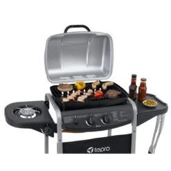 Tepro Gasgrill Fremont 112 X 96,5 X 52 Cm (B X H X T) Schwarz/Silber -Grill und Flamme 660817 2400 Fremont 12