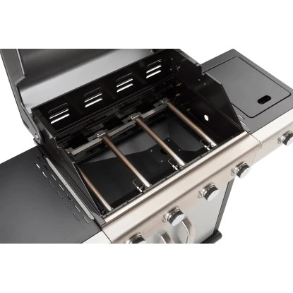 Landmann Gasgrill Triton PTS 4.1 Mit 4 Brennern & Seitenbrenner Silber 3 Landmann Gasgrill Triton PTS 4.1 Mit 4 Brennern & Seitenbrenner Silber – Bild 3
