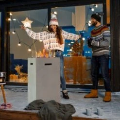 Amare Gas-Feuerstelle Für Den Außenbereich Quadratisch Grau 13 Amare Gas-Feuerstelle Für Den Außenbereich Quadratisch Grau -Grill und Flamme 765581 4655 03