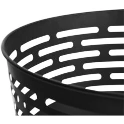 Gartenfreude Design Feuerstelle Ø 39 Cm Schwarz -Grill und Flamme 765609 4655 05