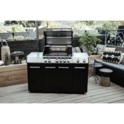 Enders Gasgrill Uniq Pro 3 IK Kitchen Cruster 120 Cm X 147 Cm Schwarz-Edelstahl -Grill und Flamme IK Kitchen AMBIENTE AB 02