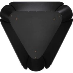 VASNER Merive M1 Feuerschale Niedrig Abgerundet Schwarz -Grill und Flamme garten terrasse draufsicht